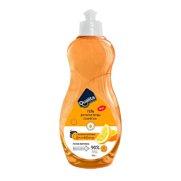 QUALITA Средство для мытья посуды LEMON&ORANGE 500мл - купить с ...