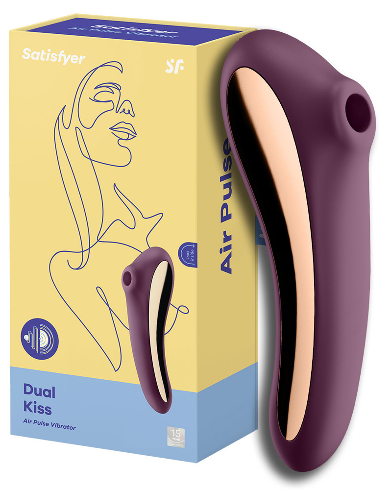 Satisfyer Dual Kiss вакуумный клиторальный стимулятор с вибрацией Сатисфаер  вакумный вибратор женский - купить с доставкой по выгодным ценам в  интернет-магазине OZON (334527487)