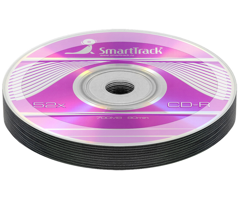 Диск CD-R 700Mb 52x SmartTrack bulk, упаковка 10 шт. #1