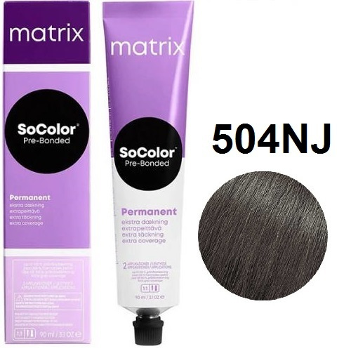 Matrix SoColor крем краска для волос 504NJ шатен натуральный нефритовый ...