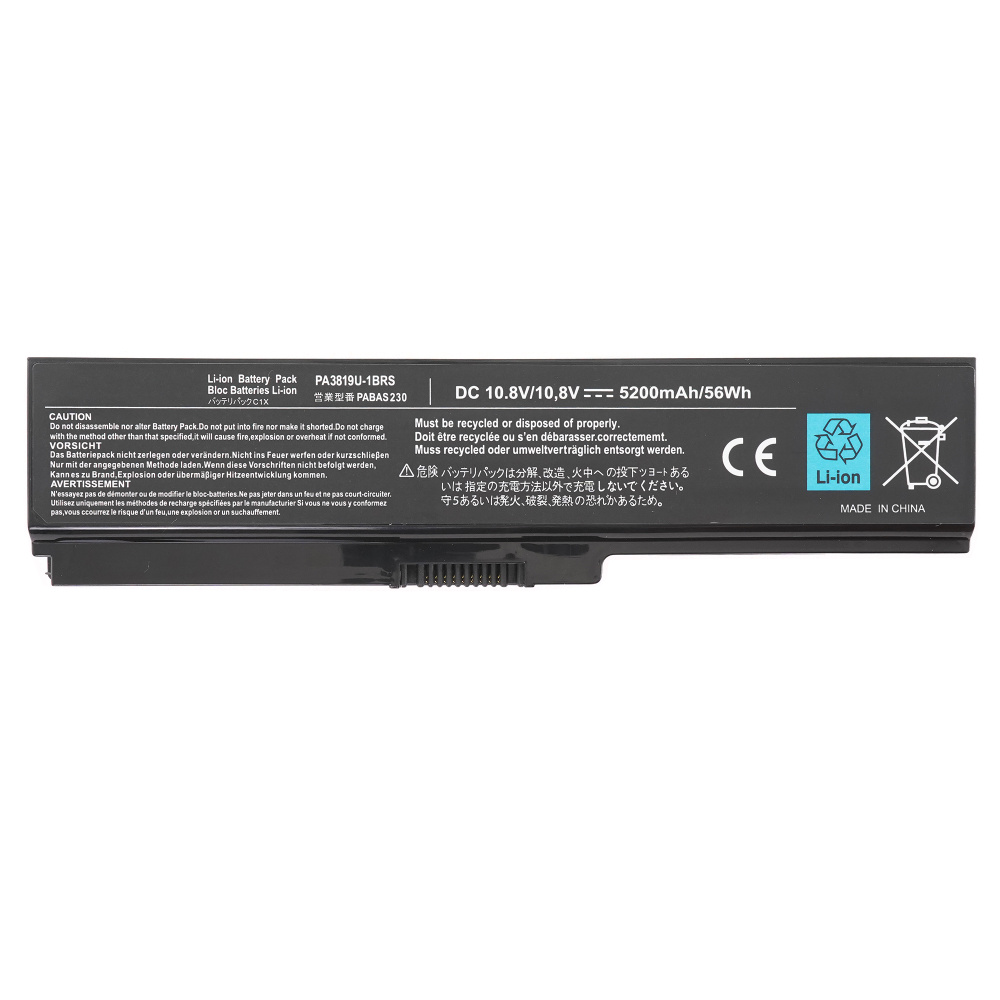 Azerty Аккумулятор для ноутбука Toshiba 5200 мАч, (PA3817, PA3634U-1BAS,  PA3635U-1BAM, PA3635U-1BRM, PA3636U-1BAL, PA3636U-1BRL, PA3638U-1BAP,  PA3728U-1BRS, PA3816U-1BRS, PA3817U-1BAS, PA3817U-1BRS, PA3818U-1BRS,  PA3819U-1BRS, PABAS117, PABAS118 ...