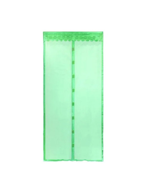 Антимоскитная сетка на дверь/сетка от комаров, 18 магнитов, 210х100 см, зеленая  #1