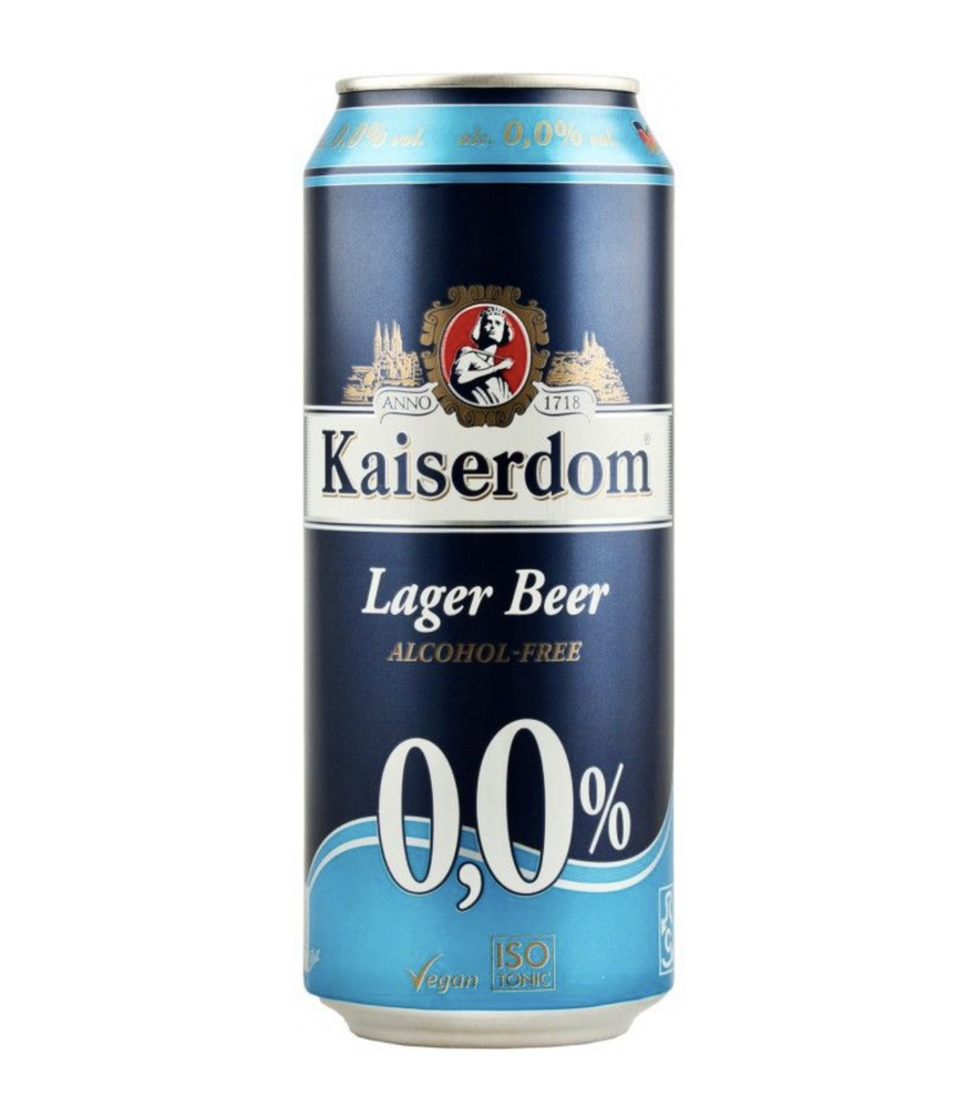 Пиво безалкогольное Kaiserdom Lager светлое, 24шт по 0,5л, Германия  #1