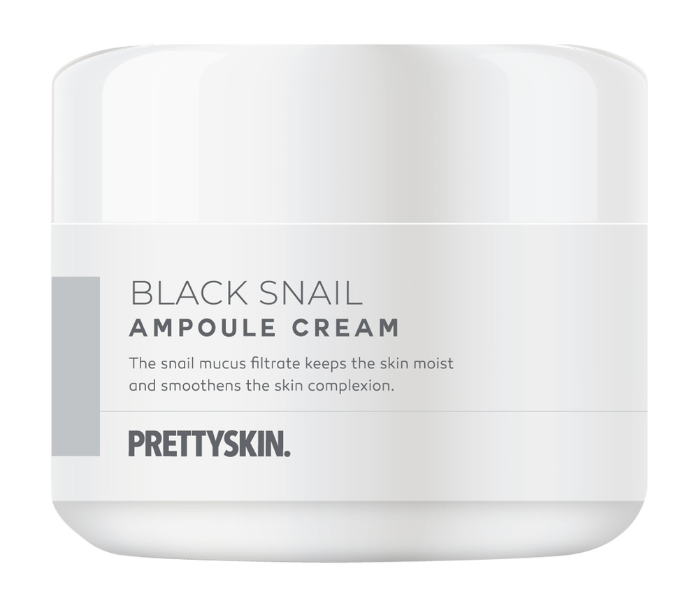 PRETTYSKIN Крем для чувствительной кожи ампульный с муцином черной ...