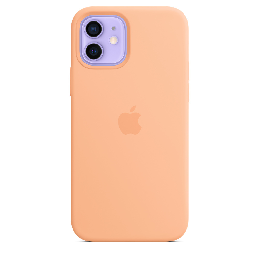 Чехол силиконовый МagSafe для iPhone 12 / 12 Pro / Анимация NFC / Айфон 12 / 12 Про / Beige / Бежевый #1