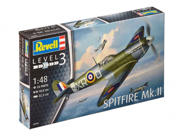 Сборная модель Revell 03959 Самолет Истребитель Spitfire Mk.II, ВВС Великобритании Масштаб 1/48  #1