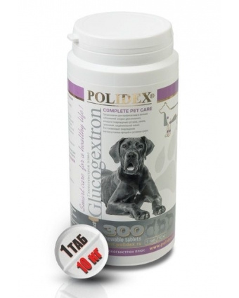 Polidex Glucogextron Витамины для собак Полидекс глюкогекстрон плюс, 300 таблеток (1 таб. на 10кг)  #1