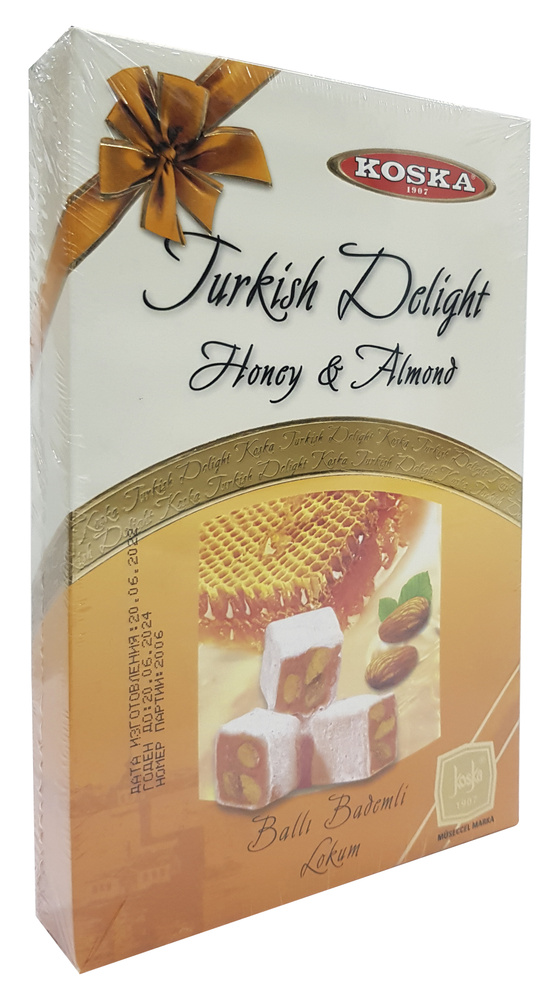 Рахат-лукум с медом и миндалем, "Koska", Balli Bademli Lokum, 350гр ...