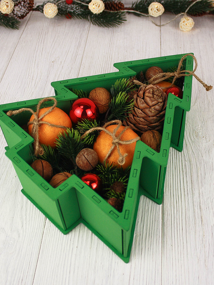 Детская новогодняя подарочная коробка упаковка для сладких подарков и ...