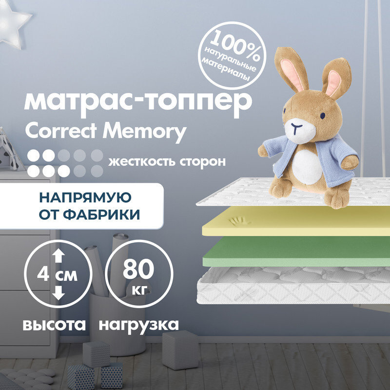 Dreamtec Матрас Correct Memory, Беспружинный, 80х180 см #1