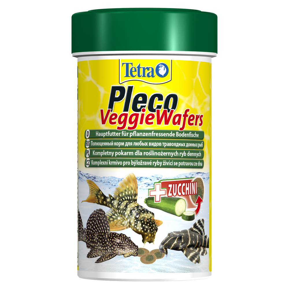 Tetra Pleco Veggie Wafers корм для питающихся на дне рыб (пластины) #1