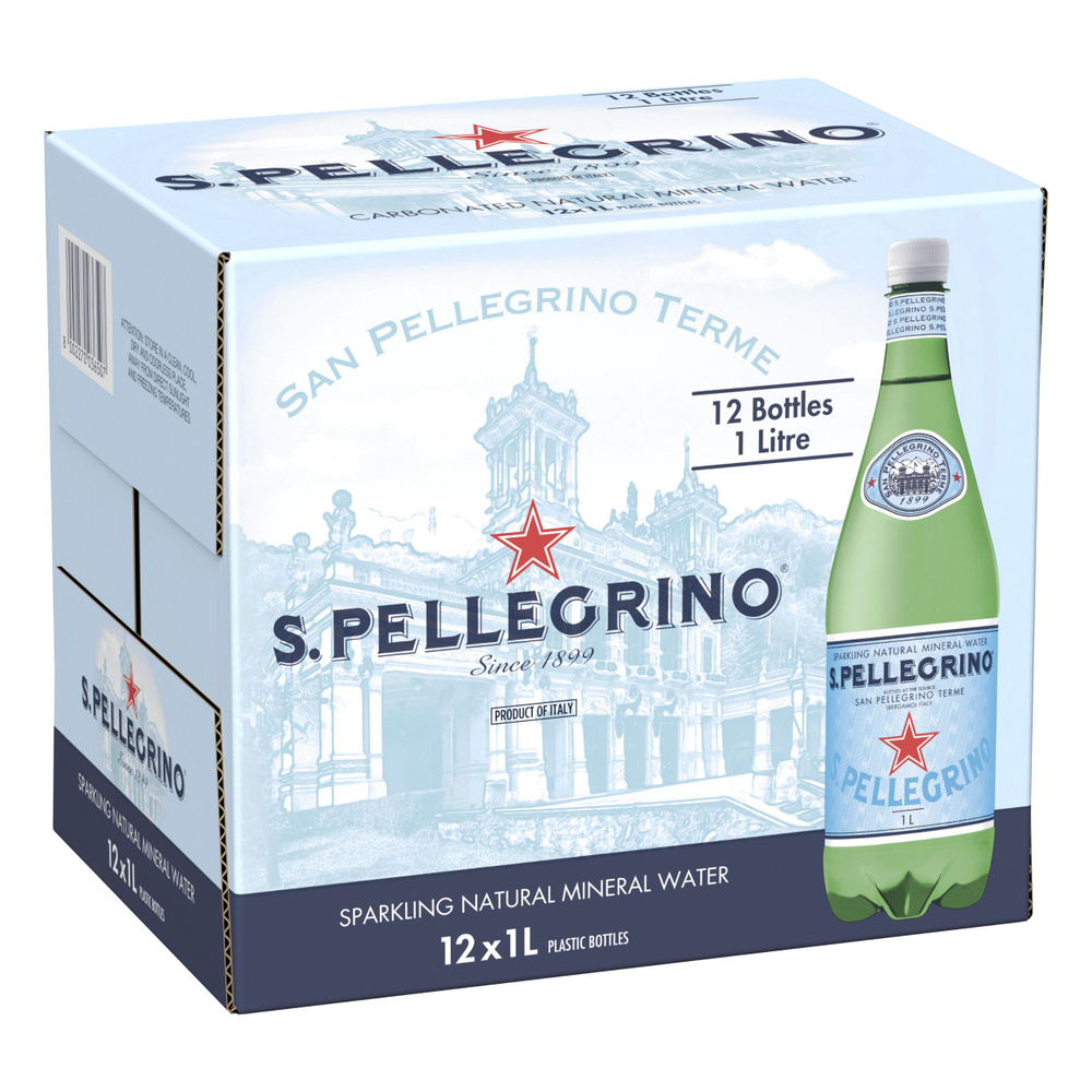 S.Pellegrino Вода Минеральная Газированная 1000мл. 12шт #1