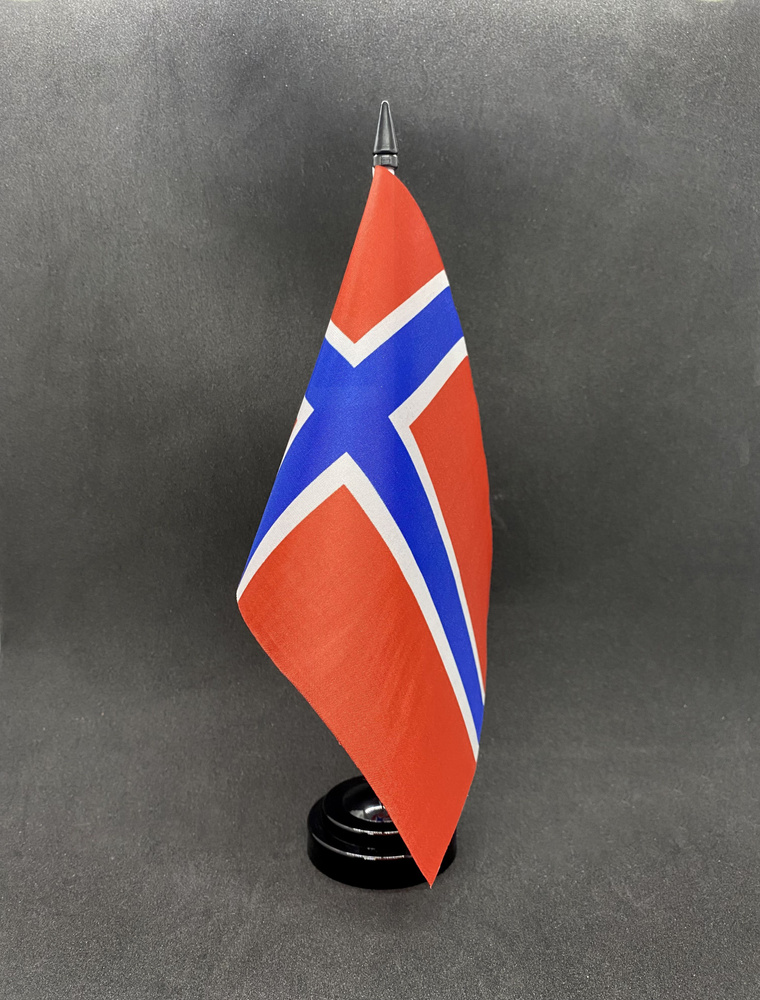 Норвегия. Настольный флаг на подставке, 30 см #1