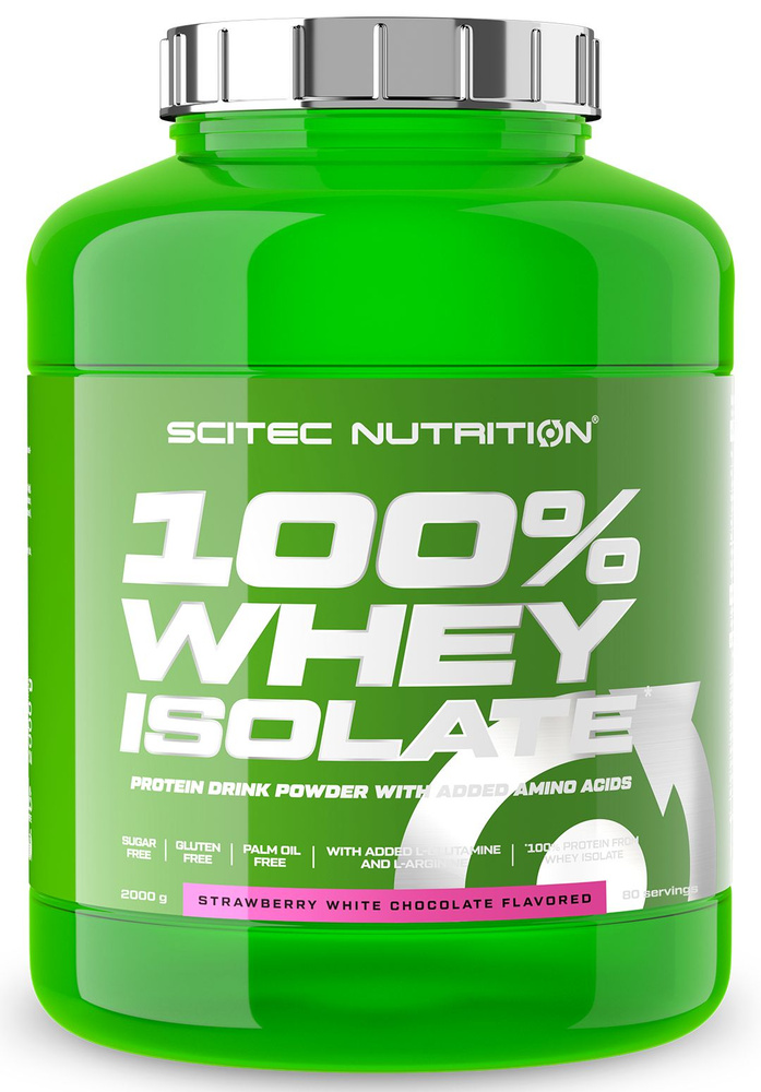 Протеин сывороточный изолят Scitec Nutrition 100% Whey Isolate 2000 г клубника-белый шоколад  #1