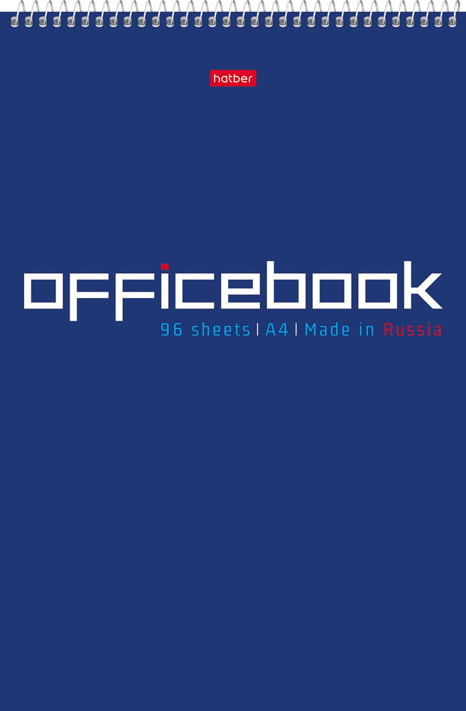 Блокнот Hatber 96л А4ф клетка УФ-лак жесткая подложка на спирали-OFFICE-  #1