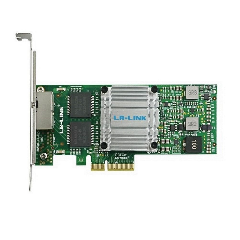 Сетевой адаптер PCIe 2.1 x4, Intel i350, 2RJ45 1G NIC Card (LREC9712HT ...