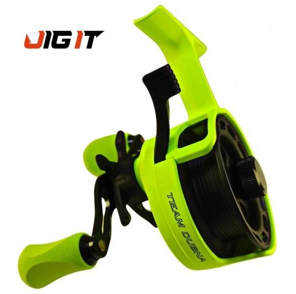 Катушка мультипликаторная Jig It Team Dubna Vib Special G2 Lime right hand, вес 180гр, 8 подшипников, #1