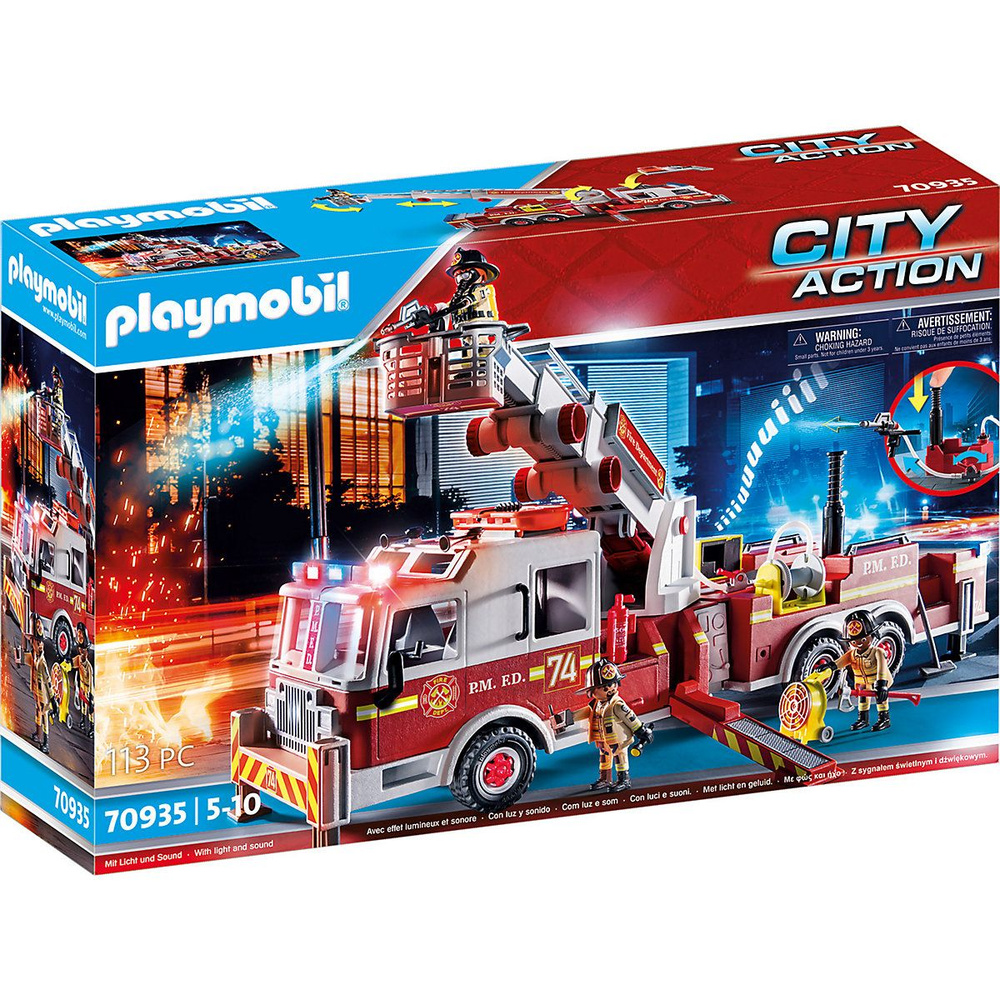 PLAYMOBIL City Action 70935 Пожарная машина: лестница на башню США