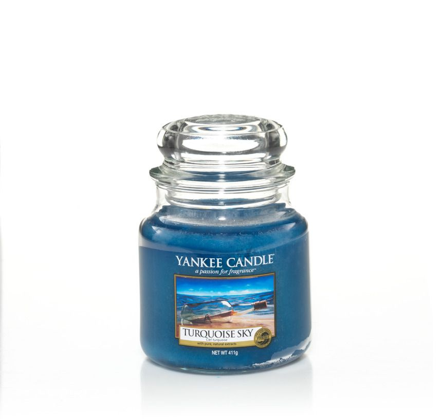 Yankee Candle Свеча ароматическая "Бирюзовое Небо", 10 см х 12 см, 1 шт  #1