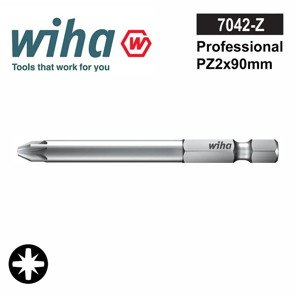 Бита PZ2х 90мм Professional Wiha 7042Z 01812 #1