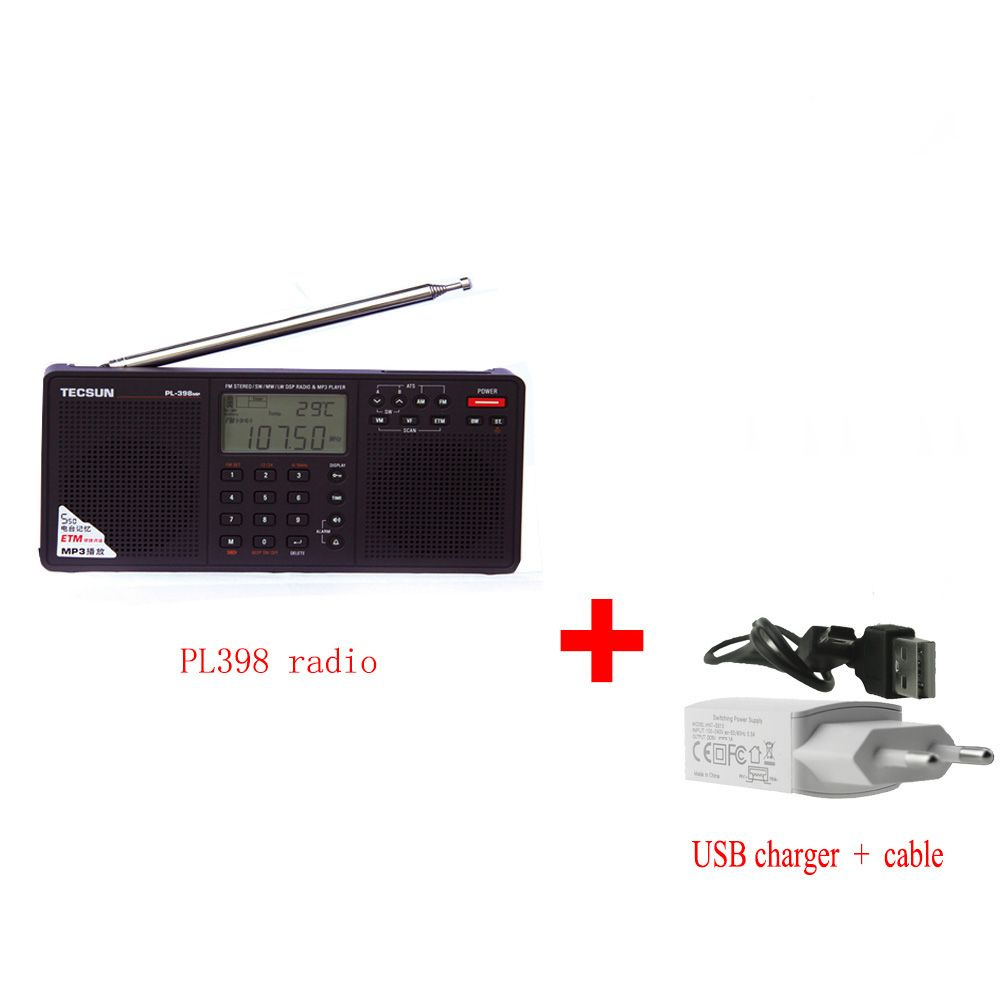 Tecsun PL-398MP 2.2 Inch Full Band Digital Tuning Stereo FM/AM/SW Radio Receiver