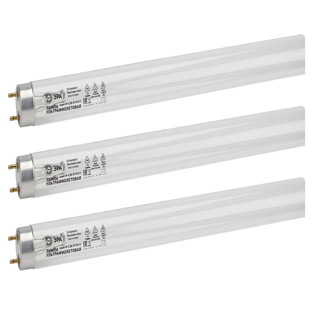 UV-С ДБ 30 Т8 G13 ЭРА Бактерицидная ультрафиолетовая лампа T8/30W (25/ ...