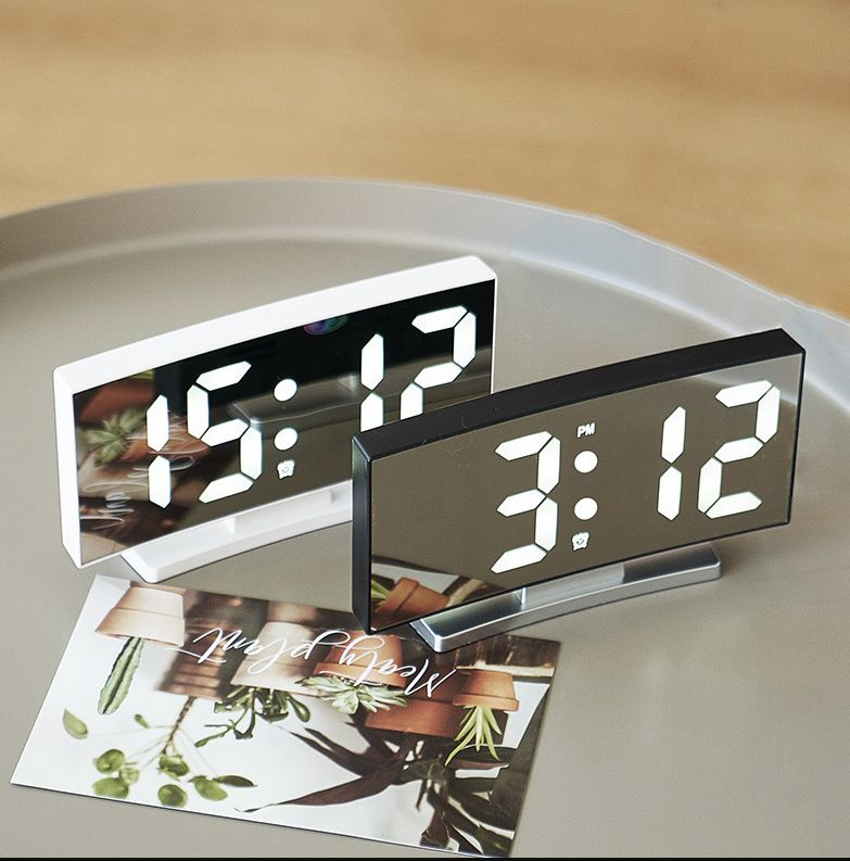 Настольные электронные часы led clock DCX669 белый #1