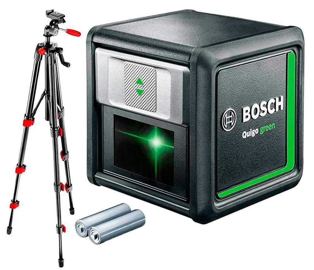 Купить Лазерный нивелир BOSCH Quigo green + штатив 0603663C01 (0603663C01)  по низкой цене в интернет-магазине OZON с доставкой (1097855218)