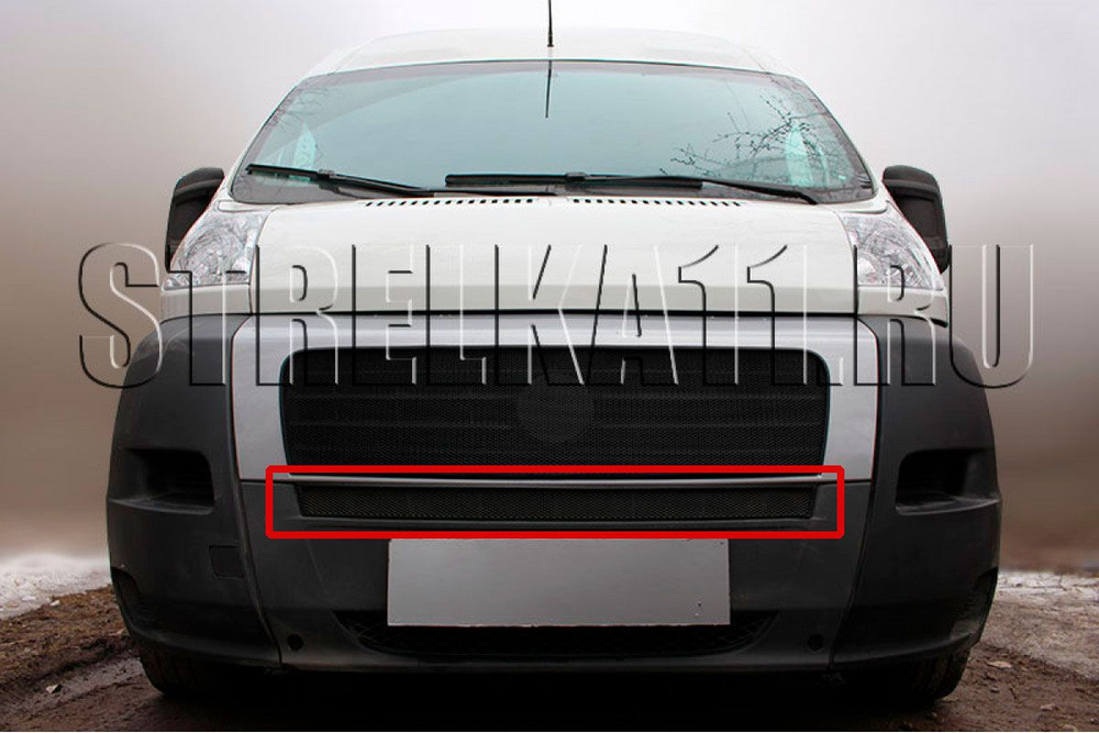 Защитная сетка радиатора середина черная Fiat Ducato (2012-2014 ...