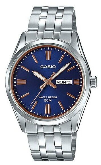 Наручные часы Casio MTP-1335D-2A2 с индикацией числа и дня недели, батарейка в подарок  #1