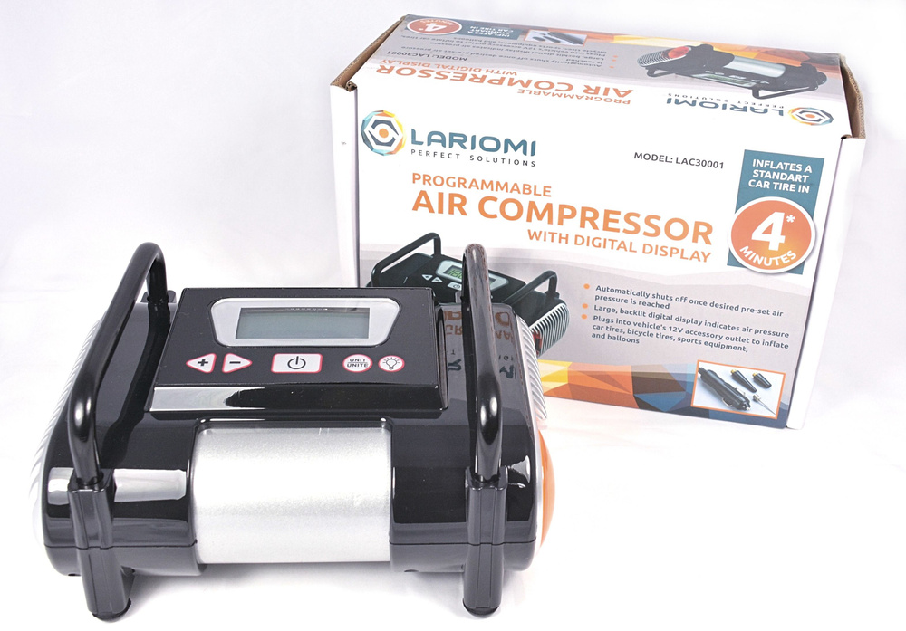 Lariomi компрессор воздушный автомобильный поршневой с цифровым ...