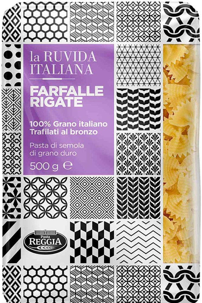 Макаронные изделия Pasta Reggia Farfalle Rigate La Ruvida Italiana, 500 г, 1 шт #1