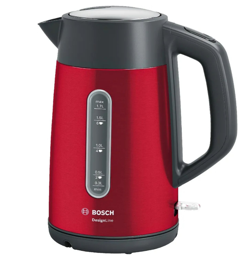 Чайник электрический Bosch TWK4P434 1.7л. красный (корпус: нержавеющая сталь)  #1