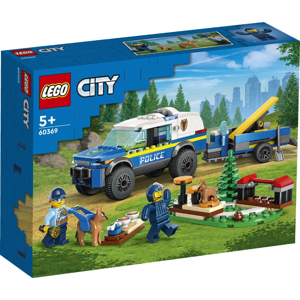 Конструктор LEGO City 60369 Дрессировка собак мобильной полиции - купить с  доставкой по выгодным ценам в интернет-магазине OZON (849343623)