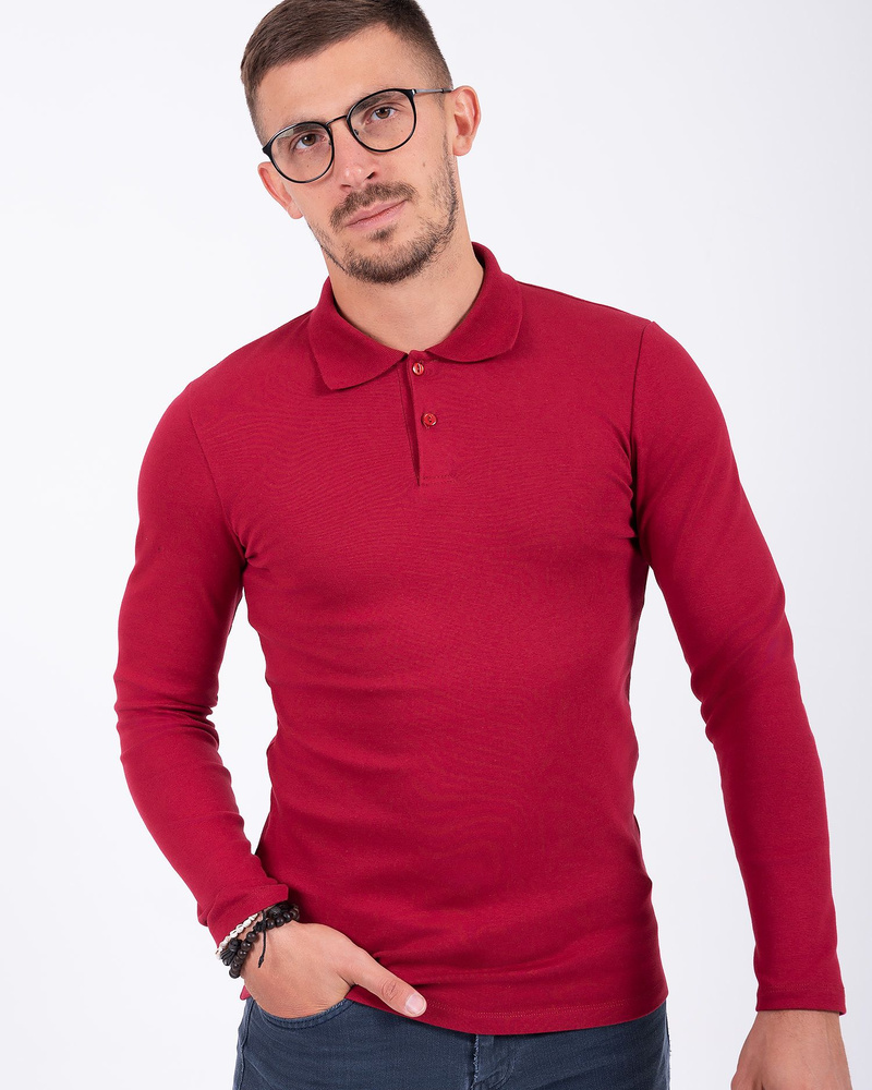 Поло Urban Style, размер 58, цвет темно-бордовый, 95% хлопок, 5% лайкра ...