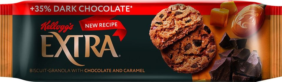 Печенье-гранола Extra сдобное с шоколадом и карамелью 150г - купить с ...
