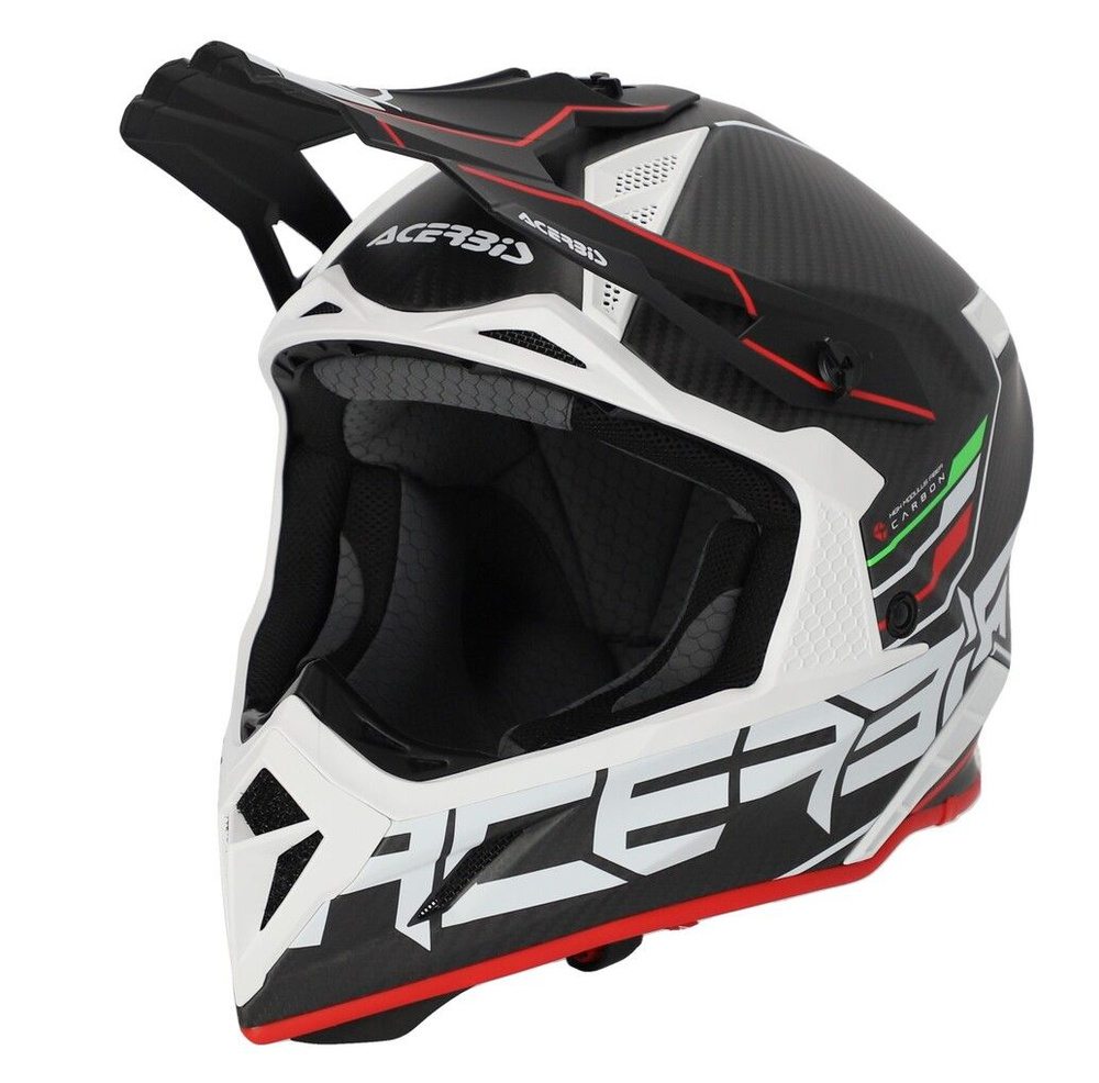 Мотошлем кроссовый взрослый Acerbis STEEL CARBON 22-06 Black/Red, M #1