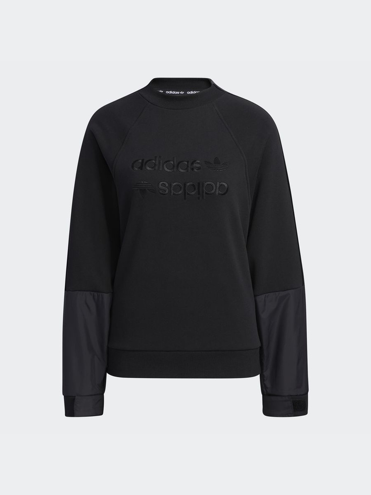 Adidas black outlet crew neck sweatshirt