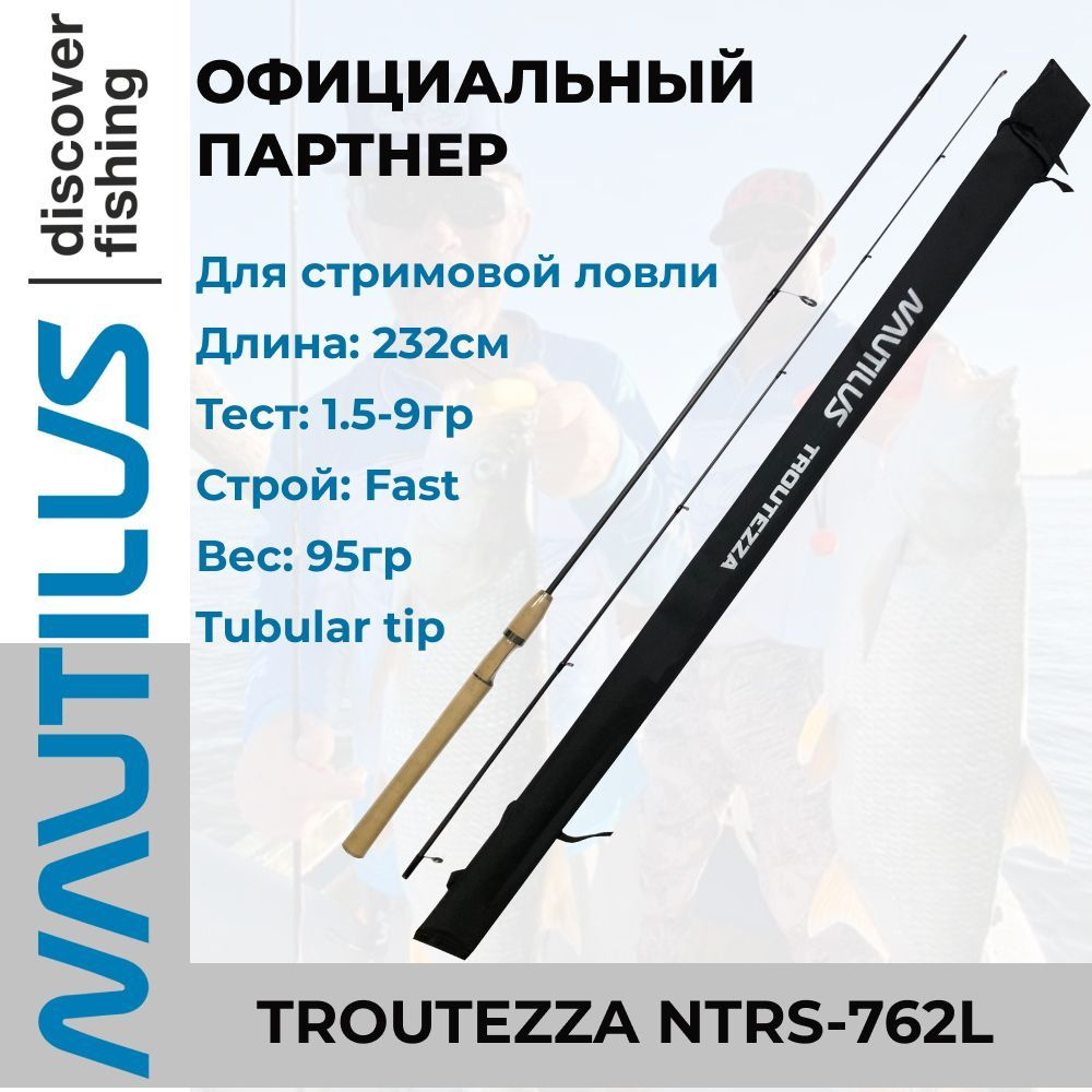 Спиннинг Nautilus Troutezza, от 1.5 гр купить по выгодным ценам винтернет-магазине OZON (889561097)