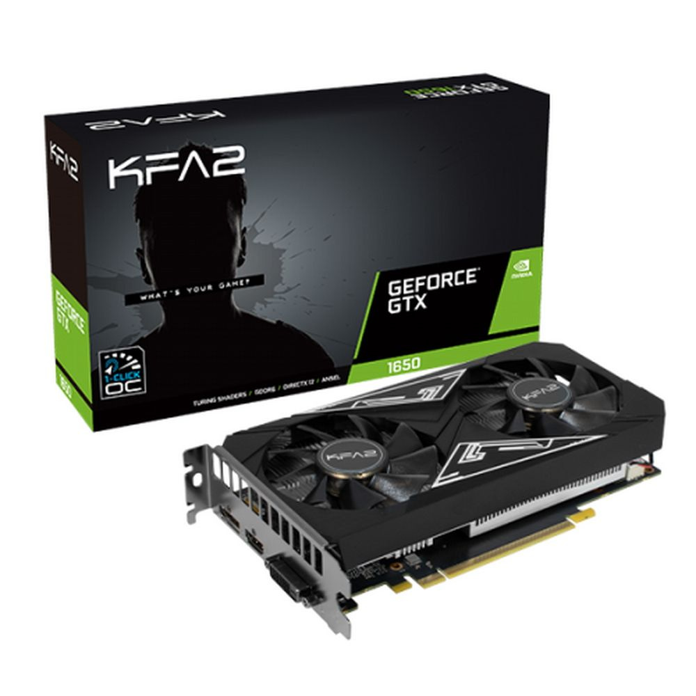 KFA2 Видеокарта GeForce GTX 1650 4 ГБ (1-Click 65SQL8DS93EK)