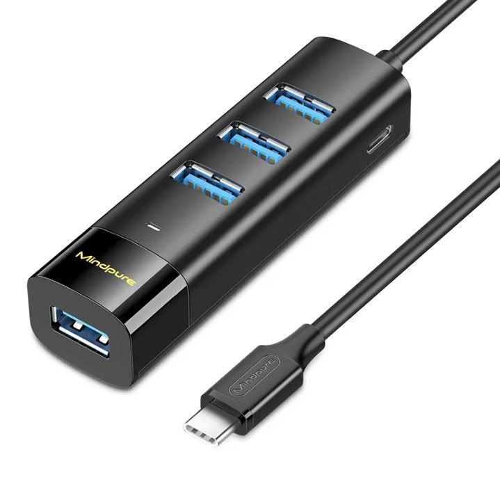 USB-C Type-C концентратор Mindpure Хаб / Hub 3.0 4 USB + Type-C разъем ...