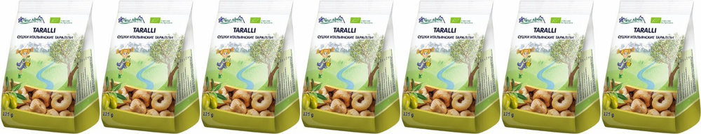 Сушки Fleur Alpine Таралли итальянские на оливковом масле, комплект: 7 упаковок по 125 г  #1