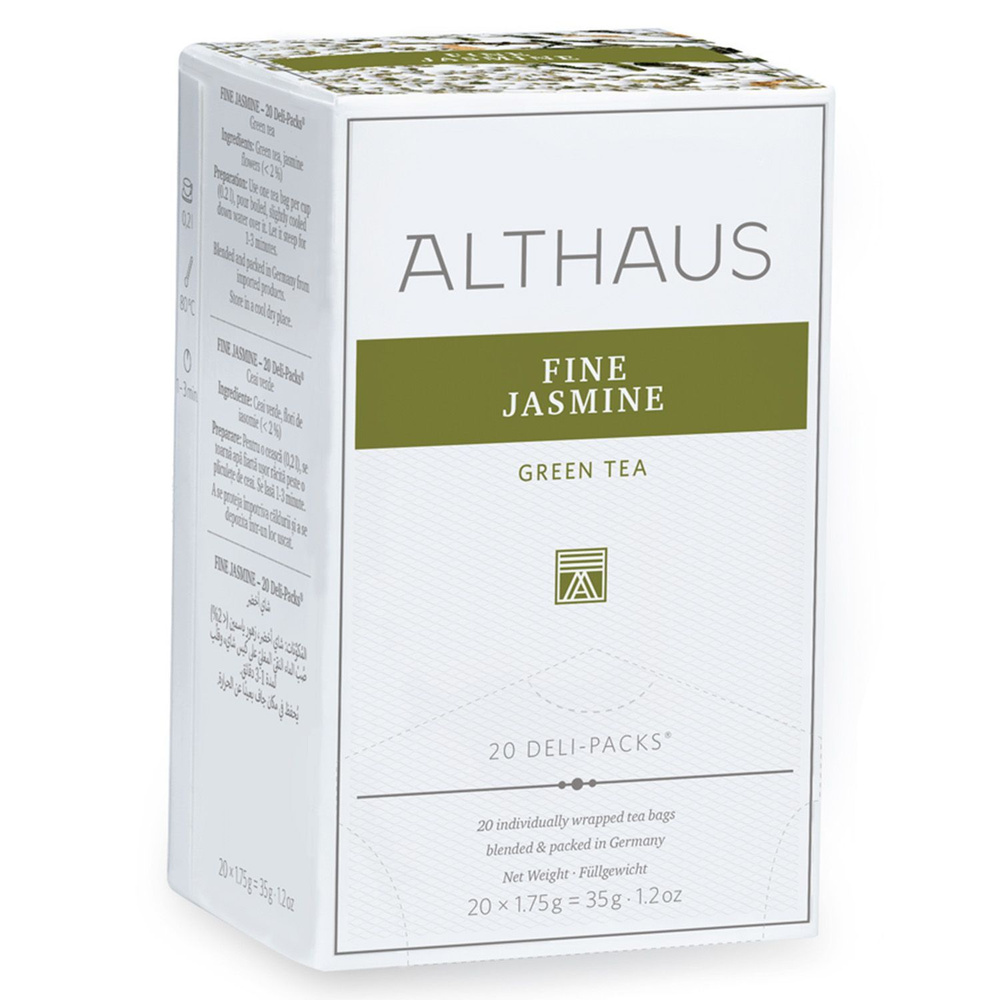 Чай зелёный Althaus Fine Jasmine, в пакетиках 20х1,75г. #1