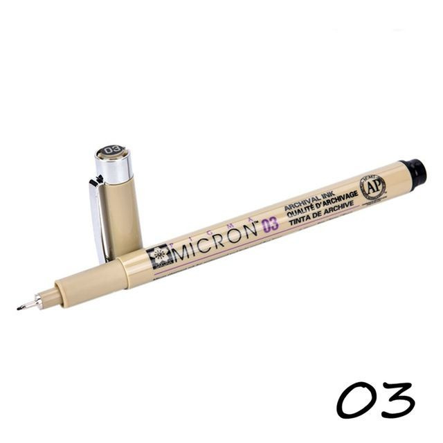 Капиллярная ручка линер Sakura Pigma Micron 03 (0.35 mm) #1