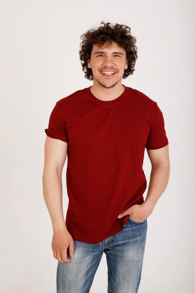 Футболка Богатырь, размер 50, цвет бордовый, 100% хлопок - купить по ...