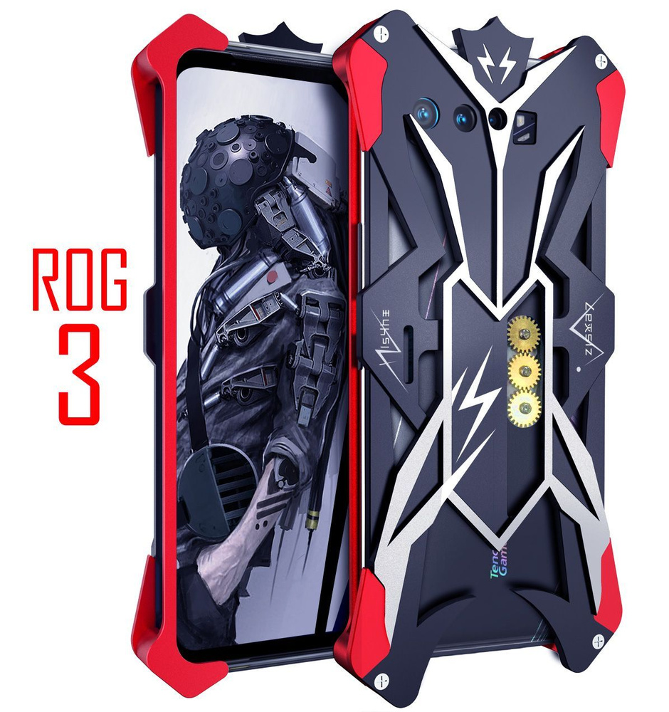 Металлическая оболочка для ASUS ROG phone 3,Противоударный чехол ,ZIMON  Steampunk Powerful Metal Shockproof Case (Чёрный) - купить с доставкой по  выгодным ценам в интернет-магазине OZON (1607096498)