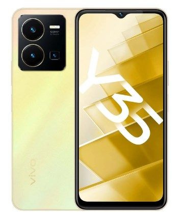 Vivo Смартфон Y35, 128 GB, Dawn Gold (V2205) 4/128 ГБ, черный, золотой #1