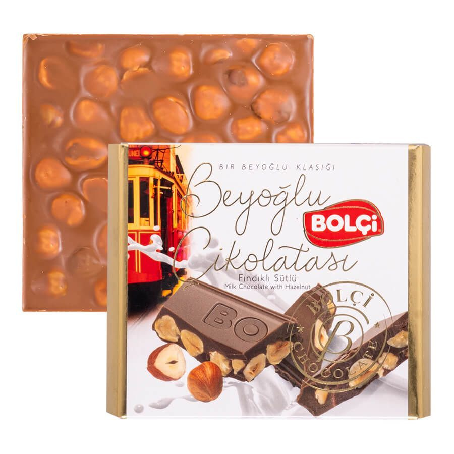 Молочный шоколад Bolci с цельным лесным орехом нетто 90 г #1