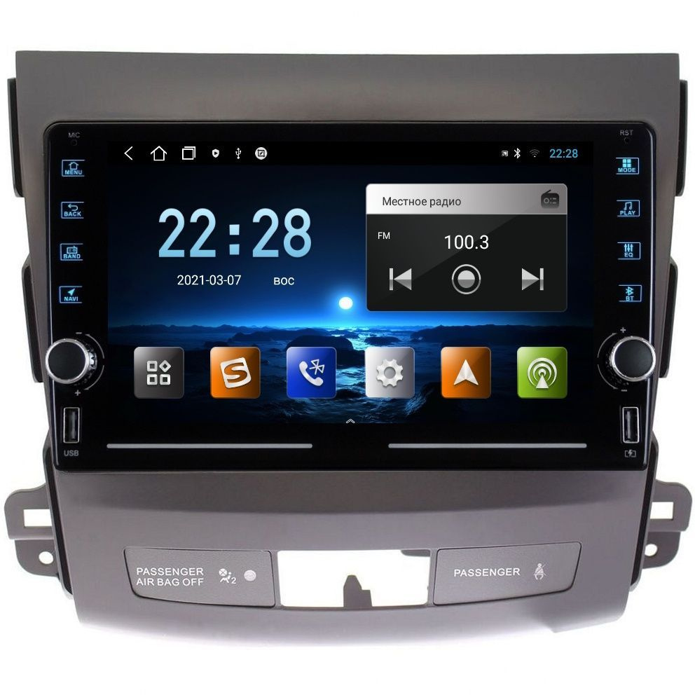 Магнитола K8 Mitsubishi Outlander 2 (XL) 2006-2012 - Android 12 - Память 1+32Gb - IPS экран  #1