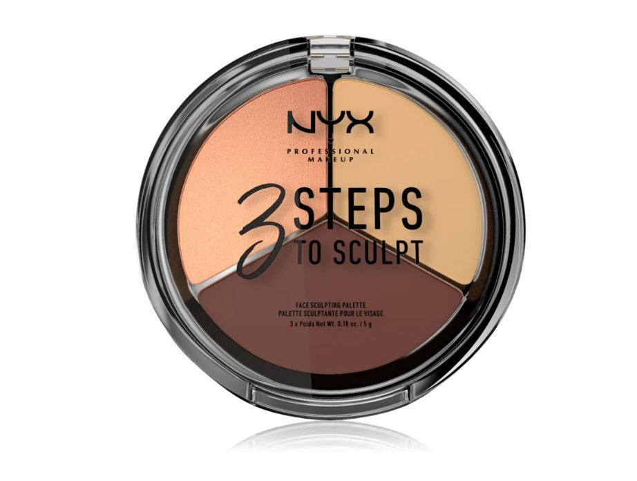 NYX палетка для скульптурирования 3 steps to sculpt face sculpting palette 03 Medium  #1